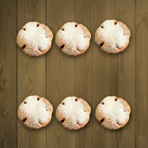 6 малиновых пышечек