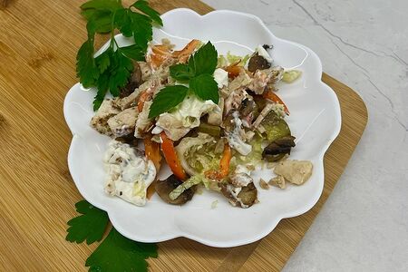 Салат Мясной с грибами
