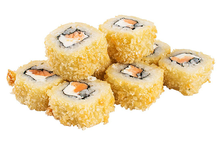 Копченый лосось в темпуре с сыром