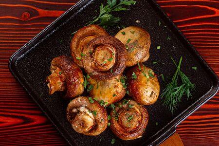 Грибы на мангале