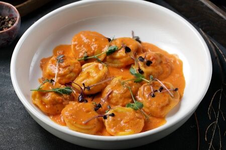 Равиоли с креветками