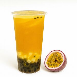 Зелёный чай с маракуйей, тапиокой и кокосовым желе