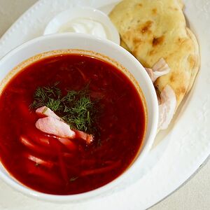 Борщ с куриным филе