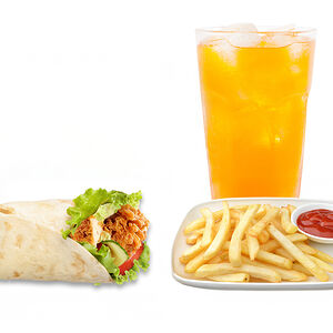 Чикен филе сэндвич + фри + напиток на выбор 0,5