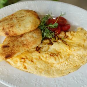 Нежный омлет с сыром 