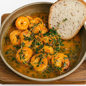 Жареные креветки по-грузински