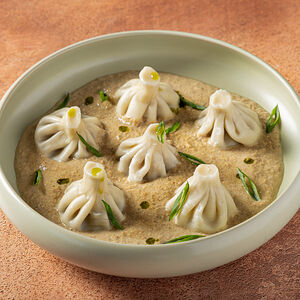 Мини-хинкали с картошкой и грибами