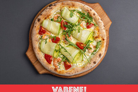 Пицца с креветками