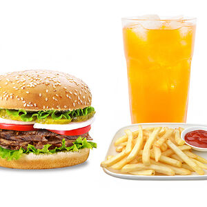 Lux burger + фри + напиток на выбор 0,5