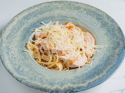 Стейк-паста с курицей