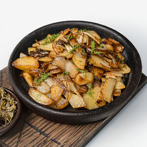 Жареный картофель с джонджоли и грибами