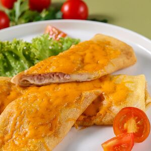 Блины с ветчиной и сыром