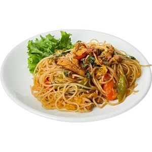 Жареная фунчоза с курицей 