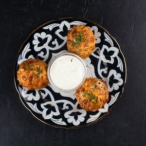 Манты жареные с начинкой из баранины М