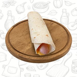 Сосиска с сыром в тортилье