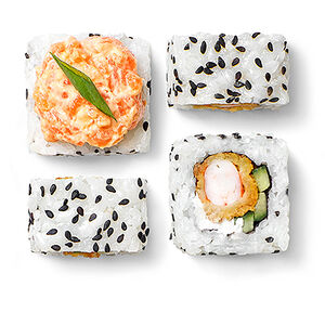 Лосось с креветкой темпура