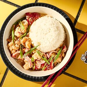 Креветки с овощами Ютай