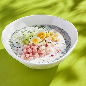 Окрошка с курицей