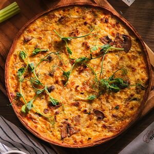 Пирог с капустой и грибами