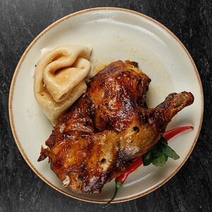 Половинка курицы гриль карри