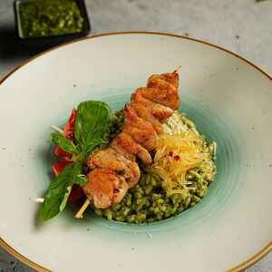 Հավի մսով և պեստո սոուսով ռիզոտո