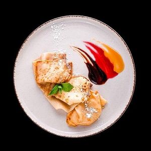 Блинчики с топпингом карамель