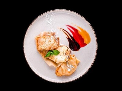 Блинчики с топпингом карамель