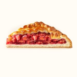 Пирог с яблоком и брусникой