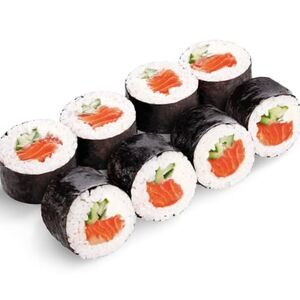 Ролик 3 с атлантическим лососем и хрустящим огурцом