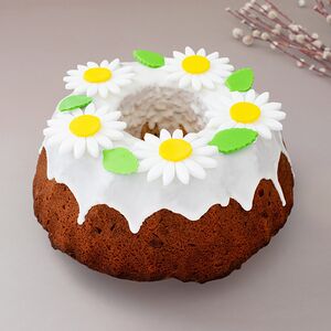 Кулич Творожный с цветами