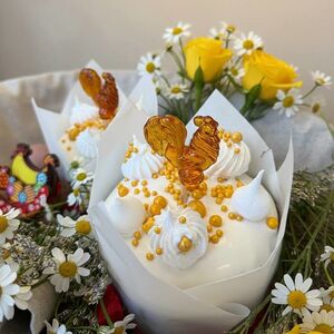 Кулич бездрожжевой с творогом 500