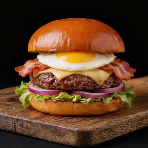 С беконом и яйцом