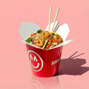 Вок креветки сингапурский