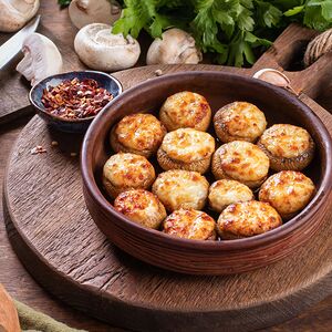 Шампиньоны, запечённые в кеци
