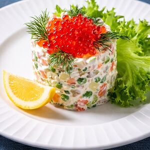 Салат с лососем