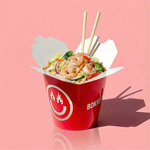 Вок креветки сливочный