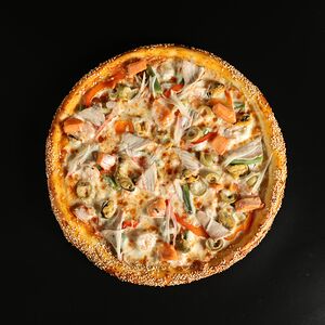 Пицца с морской начинкой