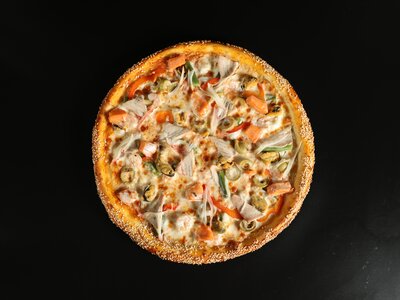  Пицца с морской начинкой