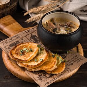 Княжеская мачанка с пышными блинчиками