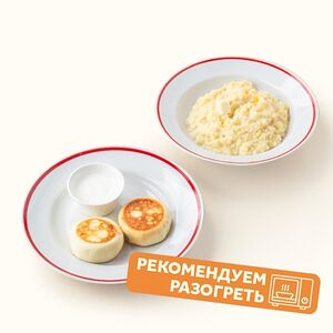 Завтрак с кашей и сырниками