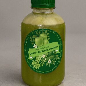 Թարմ քամած խնձոր, վարունգ և նեխուր