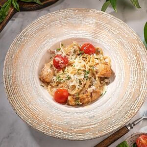 Спагетти с цыпленком в сливочном соусе