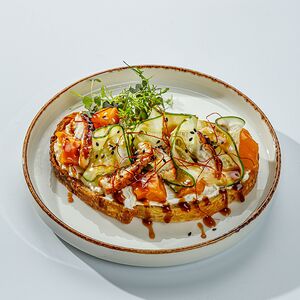 Копченый угорь с манго