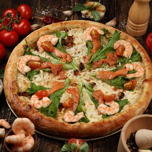 Пицца с морепродуктами