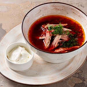 Борщ со сметаной