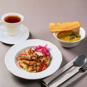 Обед №2: Суп + горячее блюдо + напиток