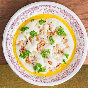 Крем-суп Пармеджано с креветками