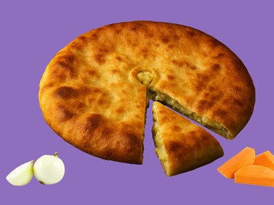 Пирог с тыквой и жареным луком