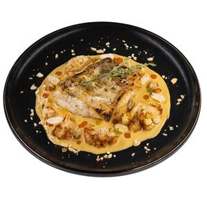 Рыба Судак с цветной капустой и соусом карри