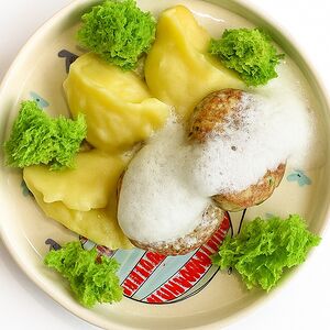 Куриные котлетки с пюре